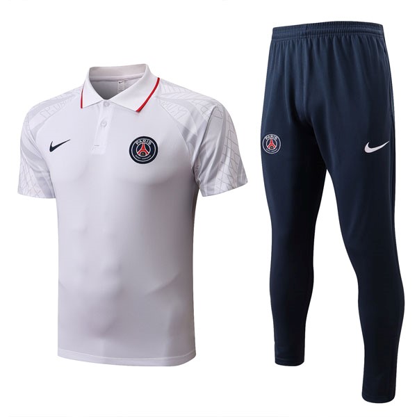 Polo PSG Ensemble Complet 2022-23 Blanc